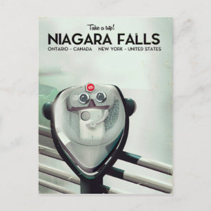 Niagara Falls - VS - Canada Vintage reisposter Briefkaart