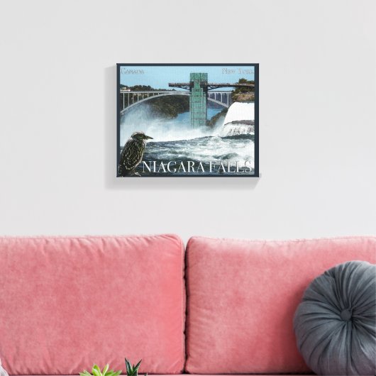 Niagara Herfst Poster Canvas Afdruk (Insitu (Woonkamer))