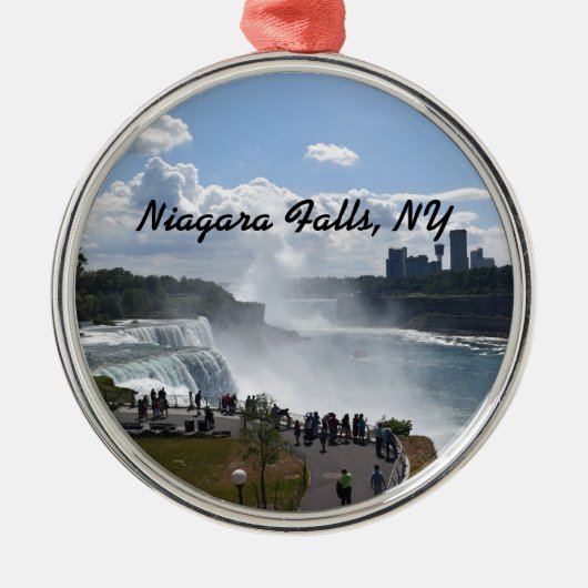 Niagara Herfst Premium Round Ornament (Voorkant)