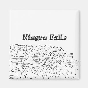 Niagara Herfst Vacation Drawing Vacation Art Trave Magneet