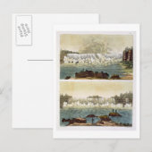 Niagara Herfsten, 1818 (kleurgraving) Briefkaart (Voorkant / Achterkant)