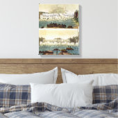 Niagara Herfsten, 1818 (kleurgraving) Canvas Afdruk (Insitu (Slaapkamer))