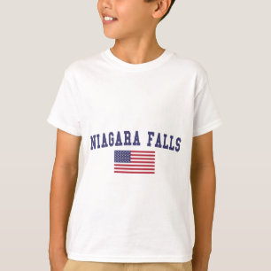 Niagara Herfsten Amerikaanse vlag T-shirt