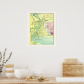 Niagara Herfsten and Vicinity  Map 1885 Poster (Keuken)