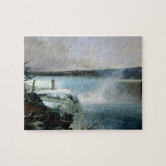 Niagara Herfsten, c.1837-40 (olie op canvas) Legpuzzel (Horizontaal)