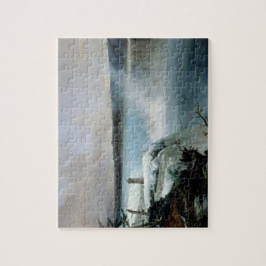 Niagara Herfsten, c.1837-40 (olie op canvas) Legpuzzel (Verticaal)