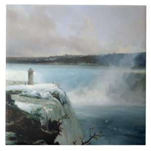 Niagara Herfsten, c.1837-40 (olie op canvas) Tegeltje
