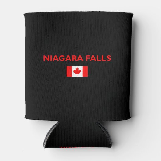 Niagara Herfsten Canada Canadese vlag Donkere kleu Blikjeskoeler (Voorkant)