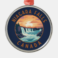 Niagara Herfsten Canada Retro Distress Circle