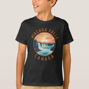 Niagara Herfsten Canada Retro Distress Circle T-shirt