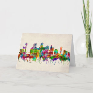 Niagara Herfsten Canada Skyline Feestdagen Kaart