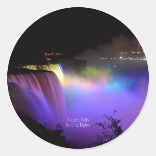 Niagara Herfsten, Danslights Ronde Sticker (Voorkant)