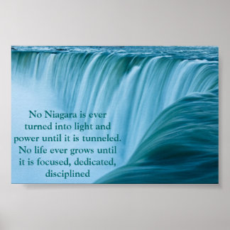 Niagara Herfsten Gedicteerd en gedisciplineerd Poster