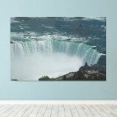 Niagara-Herfsten Groot 60 x 40 omgepakt Canvas Afdruk (Insitu (Houten vloer))