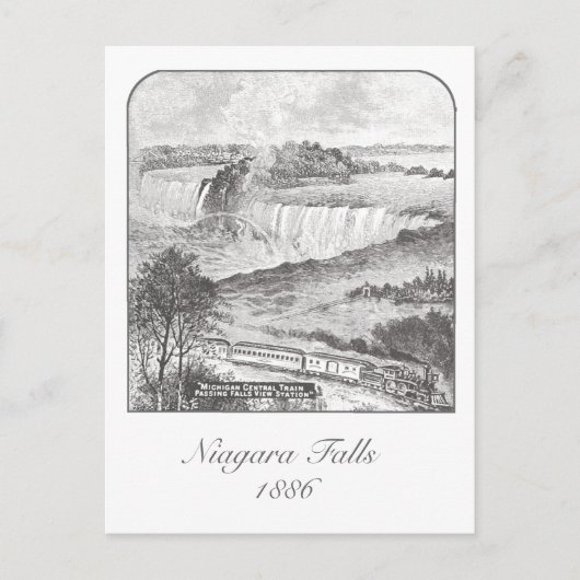 Niagara Herfsten - Herfsten Uitzicht Spoorweg 1886 Briefkaart (Voorkant)