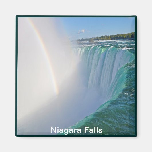 Niagara Herfsten Hoefijzer Herfsten en regenboog Magneet (Voorkant)