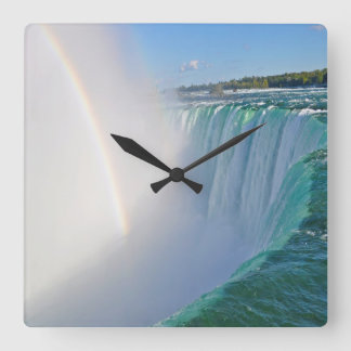 Niagara Herfsten Hoefijzer Herfsten en regenboogkl Vierkante Klok