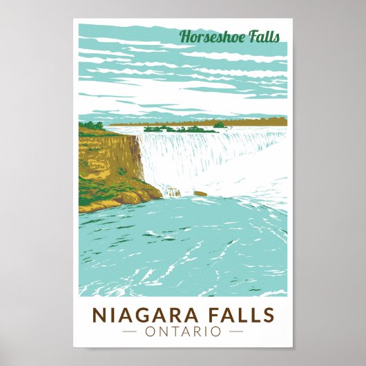 Niagara Herfsten Hoefijzer Herfsten Reizen Kunst V Poster (Voorkant)