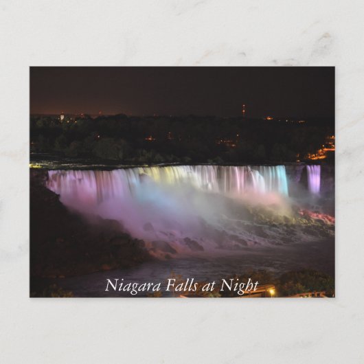Niagara-Herfsten in de nacht Briefkaart (Voorkant)