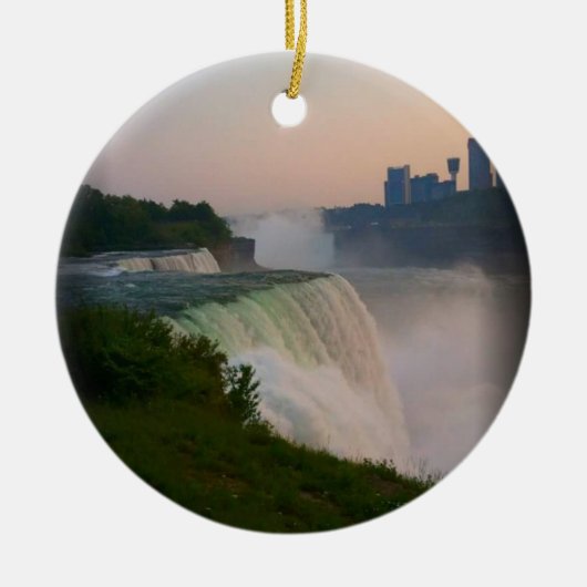 Niagara Herfsten Keramisch Ornament (Voorkant)