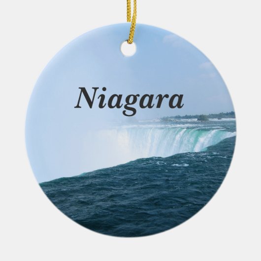 Niagara Herfsten Keramisch Ornament (Voorkant)