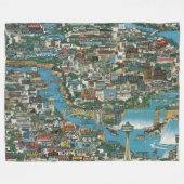 Niagara Herfsten Map Fleece Deken (Voorkant (Horizontaal))