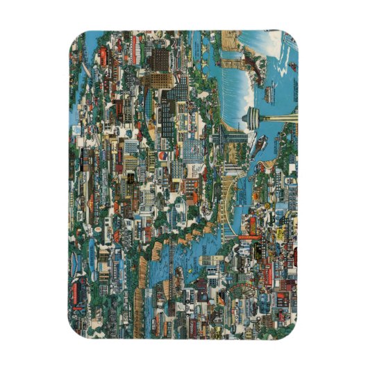 Niagara Herfsten Map Magneet (Verticaal)