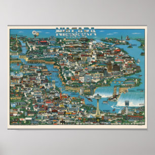 Niagara Herfsten Map Poster