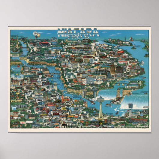 Niagara Herfsten Map Poster (Voorkant)