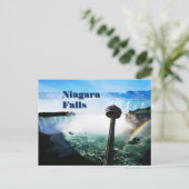 Niagara-Herfsten met regenboog Briefkaart (Staand voorkant)