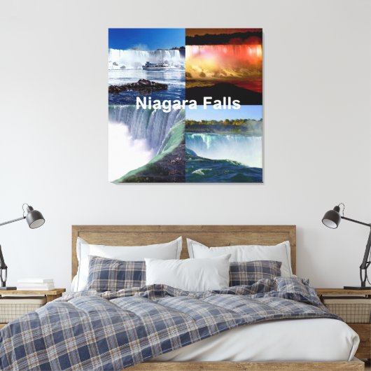 Niagara Herfsten New York Foto Uitzichten Canvas Afdruk (Insitu (Slaapkamer))