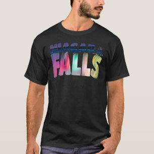 Niagara Herfsten Night Canada Usa Typografie Souve T-shirt