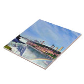 Niagara Herfsten NY - onder de regenboog Tegeltje (Zijkant)