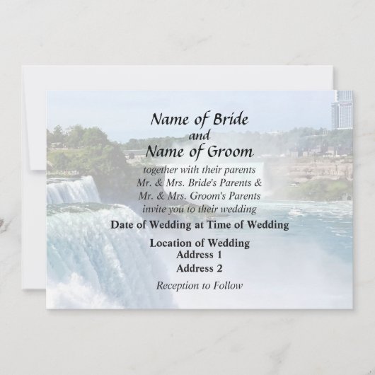 Niagara Herfsten NY - Uitzicht Van Amerikaanse zij Kaart (Voorkant)