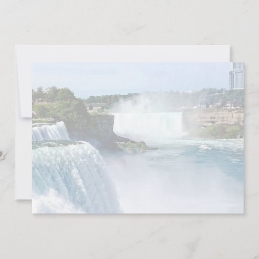 Niagara Herfsten NY - Uitzicht Van Amerikaanse zij Kaart (Achterkant)