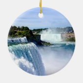 Niagara Herfsten NY - Uitzicht Van Amerikaanse zij Keramisch Ornament (Achterkant)