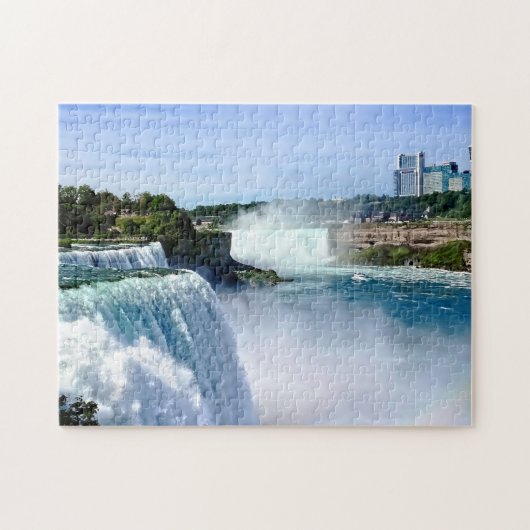 Niagara Herfsten NY - Uitzicht Van Amerikaanse zij Legpuzzel (Horizontaal)
