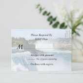 Niagara Herfsten NY - Uitzicht Van Amerikaanse zij RSVP Kaartje (Staand voorkant)