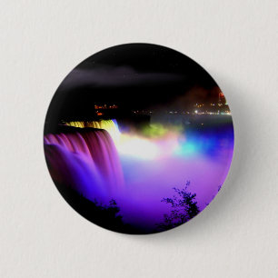 Niagara-Herfsten-onder-overstroomlichten-bij-nacht Ronde Button 5,7 Cm