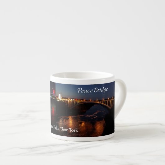 Niagara Herfsten Peace Bridge espresso mok (Voorkant rechts)