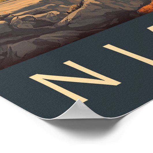 Niagara Herfsten Reizen Poster (Hoek)