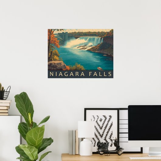 Niagara Herfsten Reizen Poster (Thuiskantoor)