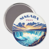 "Niagara Herfsten - Retro 90's Splash Koelkast Mag Magneet (Voorkant / Achterkant)