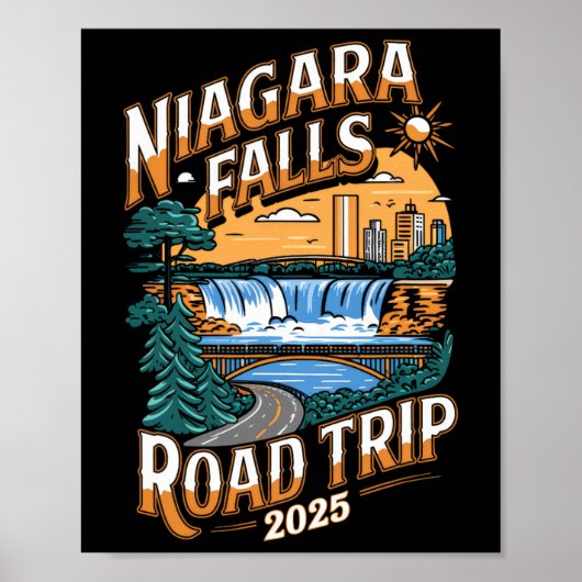 Niagara Herfsten Road Trip 2025 - Zomervakantie Poster (Voorkant)