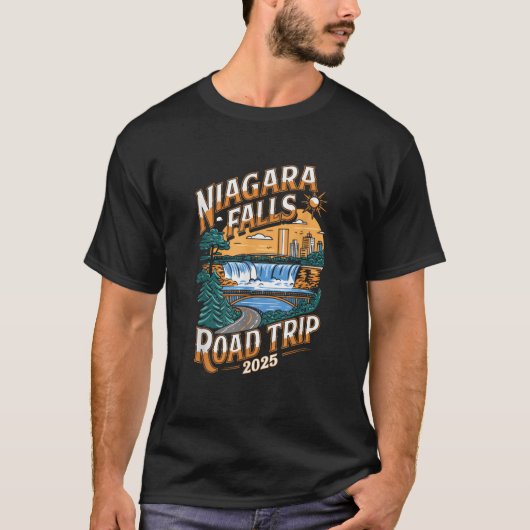 Niagara Herfsten Road Trip 2025 Zomervakantie T-shirt (Voorkant)