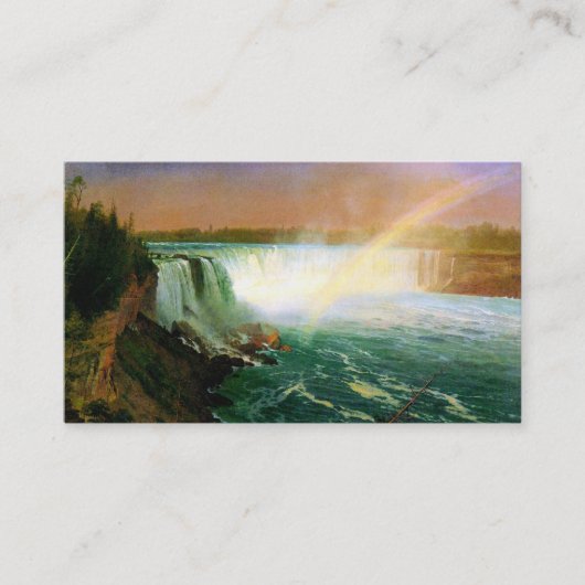 Niagara herfsten schilderij kunstenaar Albert Bier Visitekaartje (Voorkant)