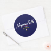 Niagara Herfsten Script Ronde Sticker (Envelop)