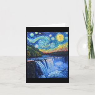 Niagara Herfsten - Van Gogh Stijl - Sterrennacht Kaart
