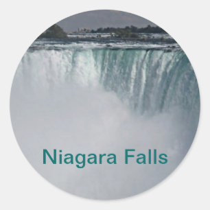 Niagara Herfsten Waterfall Ronde Sticker