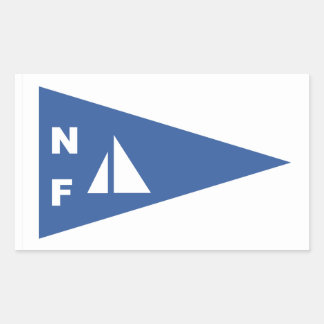 Niagara Herfsten Yacht Club Burgee Rechthoek Stick Rechthoekige Sticker